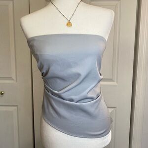 Elegant Strapless Top in Gray
